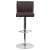 Flash Furniture CH-112010-BRN-GG Contemporary Brown Vinyl Adjustable Height Barstool with Vertical Stitch Back/Seat and Chrome Base addl-9