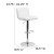 Flash Furniture CH-112010-WH-GG Contemporary White Vinyl Adjustable Height Barstool with Vertical Stitch Back/Seat and Chrome Base addl-5