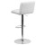 Flash Furniture CH-112010-WH-GG Contemporary White Vinyl Adjustable Height Barstool with Vertical Stitch Back/Seat and Chrome Base addl-6