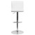 Flash Furniture CH-112010-WH-GG Contemporary White Vinyl Adjustable Height Barstool with Vertical Stitch Back/Seat and Chrome Base addl-9