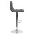 Flash Furniture CH-112080-GY-GG Contemporary Button Tufted Gray Vinyl Adjustable Height Barstool with Chrome Base addl-8