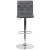 Flash Furniture CH-112080-GY-GG Contemporary Button Tufted Gray Vinyl Adjustable Height Barstool with Chrome Base addl-9