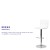 Flash Furniture CH-112080-WH-GG Contemporary Button Tufted White Vinyl Adjustable Height Barstool with Chrome Base addl-3