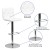 Flash Furniture CH-112080-WH-GG Contemporary Button Tufted White Vinyl Adjustable Height Barstool with Chrome Base addl-4