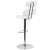 Flash Furniture CH-112280-WH-GG Contemporary White Vinyl Ellipse Back Adjustable Height Barstool with Chrome Base addl-6
