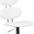 Flash Furniture CH-112280-WH-GG Contemporary White Vinyl Ellipse Back Adjustable Height Barstool with Chrome Base addl-7
