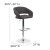 Flash Furniture CH-122070-BKFAB-GG Contemporary Charcoal Fabric Rounded Mid-Back Adjustable Height Barstool with Chrome Base addl-5