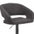 Flash Furniture CH-122070-BKFAB-GG Contemporary Charcoal Fabric Rounded Mid-Back Adjustable Height Barstool with Chrome Base addl-7