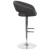 Flash Furniture CH-122070-BKFAB-GG Contemporary Charcoal Fabric Rounded Mid-Back Adjustable Height Barstool with Chrome Base addl-8