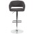 Flash Furniture CH-122070-BKFAB-GG Contemporary Charcoal Fabric Rounded Mid-Back Adjustable Height Barstool with Chrome Base addl-9