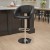 Flash Furniture CH-122070-BK-GG Contemporary Black Vinyl Rounded Mid-Back Adjustable Height Barstool with Chrome Base addl-1