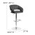 Flash Furniture CH-122070-BK-GG Contemporary Black Vinyl Rounded Mid-Back Adjustable Height Barstool with Chrome Base addl-5