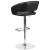 Flash Furniture CH-122070-BK-GG Contemporary Black Vinyl Rounded Mid-Back Adjustable Height Barstool with Chrome Base addl-6