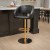 Flash Furniture CH-122070-BK-G-GG Contemporary Black Vinyl Rounded Mid-Back Adjustable Height Barstool with Gold Base addl-1