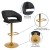 Flash Furniture CH-122070-BK-G-GG Contemporary Black Vinyl Rounded Mid-Back Adjustable Height Barstool with Gold Base addl-3