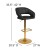 Flash Furniture CH-122070-BK-G-GG Contemporary Black Vinyl Rounded Mid-Back Adjustable Height Barstool with Gold Base addl-4