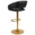 Flash Furniture CH-122070-BK-G-GG Contemporary Black Vinyl Rounded Mid-Back Adjustable Height Barstool with Gold Base addl-5