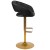 Flash Furniture CH-122070-BK-G-GG Contemporary Black Vinyl Rounded Mid-Back Adjustable Height Barstool with Gold Base addl-7