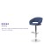 Flash Furniture CH-122070-BLFAB-GG Contemporary Blue Fabric Rounded Mid-Back Adjustable Height Barstool with Chrome Base addl-3