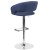 Flash Furniture CH-122070-BLFAB-GG Contemporary Blue Fabric Rounded Mid-Back Adjustable Height Barstool with Chrome Base addl-6