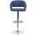 Flash Furniture CH-122070-BLFAB-GG Contemporary Blue Fabric Rounded Mid-Back Adjustable Height Barstool with Chrome Base addl-9