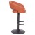 Flash Furniture CH-122070-BRBK-GG Contemporary Cognac Vinyl Rounded Mid-Back Adjustable Height Barstool with Black Base addl-9