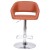 Flash Furniture CH-122070-BR-GG Contemporary Cognac Vinyl Rounded Mid-Back Adjustable Height Barstool with Chrome Base addl-10