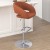 Flash Furniture CH-122070-BR-GG Contemporary Cognac Vinyl Rounded Mid-Back Adjustable Height Barstool with Chrome Base addl-6