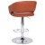 Flash Furniture CH-122070-BR-GG Contemporary Cognac Vinyl Rounded Mid-Back Adjustable Height Barstool with Chrome Base addl-7