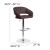 Flash Furniture CH-122070-BRN-GG Contemporary Brown Vinyl Rounded Mid-Back Adjustable Height Barstool with Chrome Base addl-5