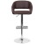 Flash Furniture CH-122070-BRN-GG Contemporary Brown Vinyl Rounded Mid-Back Adjustable Height Barstool with Chrome Base addl-9