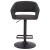 Flash Furniture CH-122070-CHFABBK-GG Contemporary Charcoal Fabric Rounded Mid-Back Adjustable Height Barstool with Black Base addl-10