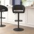 Flash Furniture CH-122070-CHFABBK-GG Contemporary Charcoal Fabric Rounded Mid-Back Adjustable Height Barstool with Black Base addl-1
