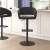 Flash Furniture CH-122070-CHFABBK-GG Contemporary Charcoal Fabric Rounded Mid-Back Adjustable Height Barstool with Black Base addl-1
