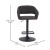 Flash Furniture CH-122070-CHFABBK-GG Contemporary Charcoal Fabric Rounded Mid-Back Adjustable Height Barstool with Black Base addl-4