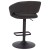 Flash Furniture CH-122070-CHFABBK-GG Contemporary Charcoal Fabric Rounded Mid-Back Adjustable Height Barstool with Black Base addl-7