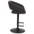 Flash Furniture CH-122070-CHFABBK-GG Contemporary Charcoal Fabric Rounded Mid-Back Adjustable Height Barstool with Black Base addl-9