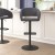 Flash Furniture CH-122070-GYBK-GG Contemporary Gray Vinyl Rounded Mid-Back Adjustable Height Barstool with Black Base addl-1