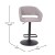 Flash Furniture CH-122070-GYBK-GG Contemporary Gray Vinyl Rounded Mid-Back Adjustable Height Barstool with Black Base addl-4