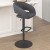 Flash Furniture CH-122070-GYBK-GG Contemporary Gray Vinyl Rounded Mid-Back Adjustable Height Barstool with Black Base addl-6