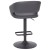 Flash Furniture CH-122070-GYBK-GG Contemporary Gray Vinyl Rounded Mid-Back Adjustable Height Barstool with Black Base addl-7