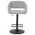 Flash Furniture CH-122070-GYFABBK-GG Contemporary Gray Fabric Rounded Mid-Back Adjustable Height Barstool with Black Base addl-10