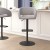 Flash Furniture CH-122070-GYFABBK-GG Contemporary Gray Fabric Rounded Mid-Back Adjustable Height Barstool with Black Base addl-1