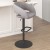 Flash Furniture CH-122070-GYFABBK-GG Contemporary Gray Fabric Rounded Mid-Back Adjustable Height Barstool with Black Base addl-6