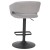 Flash Furniture CH-122070-GYFABBK-GG Contemporary Gray Fabric Rounded Mid-Back Adjustable Height Barstool with Black Base addl-7