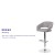 Flash Furniture CH-122070-GYFAB-GG Contemporary Gray Fabric Rounded Mid-Back Adjustable Height Barstool with Chrome Base addl-3