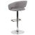 Flash Furniture CH-122070-GYFAB-GG Contemporary Gray Fabric Rounded Mid-Back Adjustable Height Barstool with Chrome Base addl-6