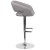Flash Furniture CH-122070-GYFAB-GG Contemporary Gray Fabric Rounded Mid-Back Adjustable Height Barstool with Chrome Base addl-8