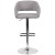 Flash Furniture CH-122070-GYFAB-GG Contemporary Gray Fabric Rounded Mid-Back Adjustable Height Barstool with Chrome Base addl-9