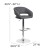 Flash Furniture CH-122070-GY-GG Contemporary Gray Vinyl Rounded Mid-Back Adjustable Height Barstool with Chrome Base addl-5
